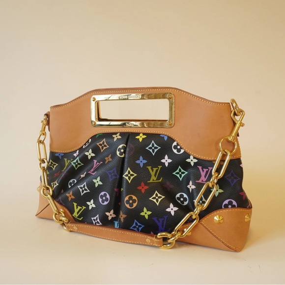 Louis Vuitton Multicolor Monogram Judy MM with Tan Leather - Picture 1 of 6